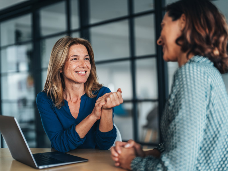 woman at initial consultation
